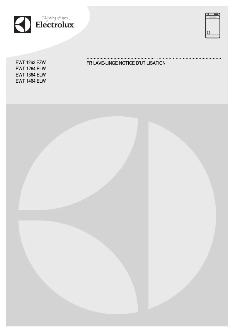 Page 1 de la notice Manuel utilisateur Electrolux EWT1263EZW