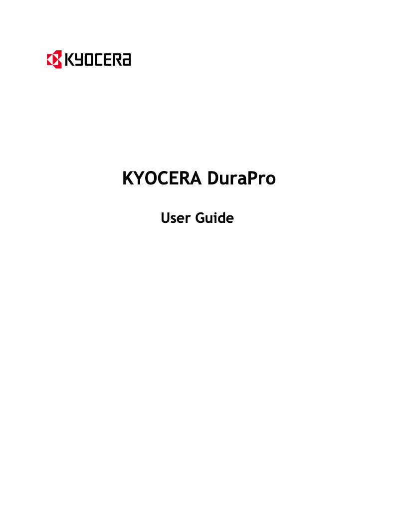 Image de la première page du manuel de l'appareil DuraPro