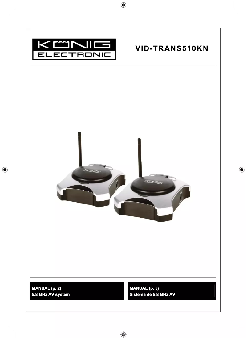 Page 1 de la notice Manuel utilisateur Konig VID-TRANS510KN