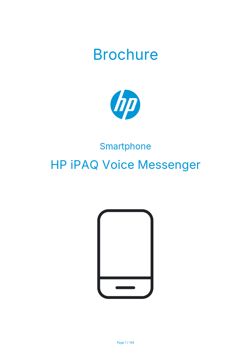 Image de la première page du manuel de l'appareil iPAQ Voice Messenger