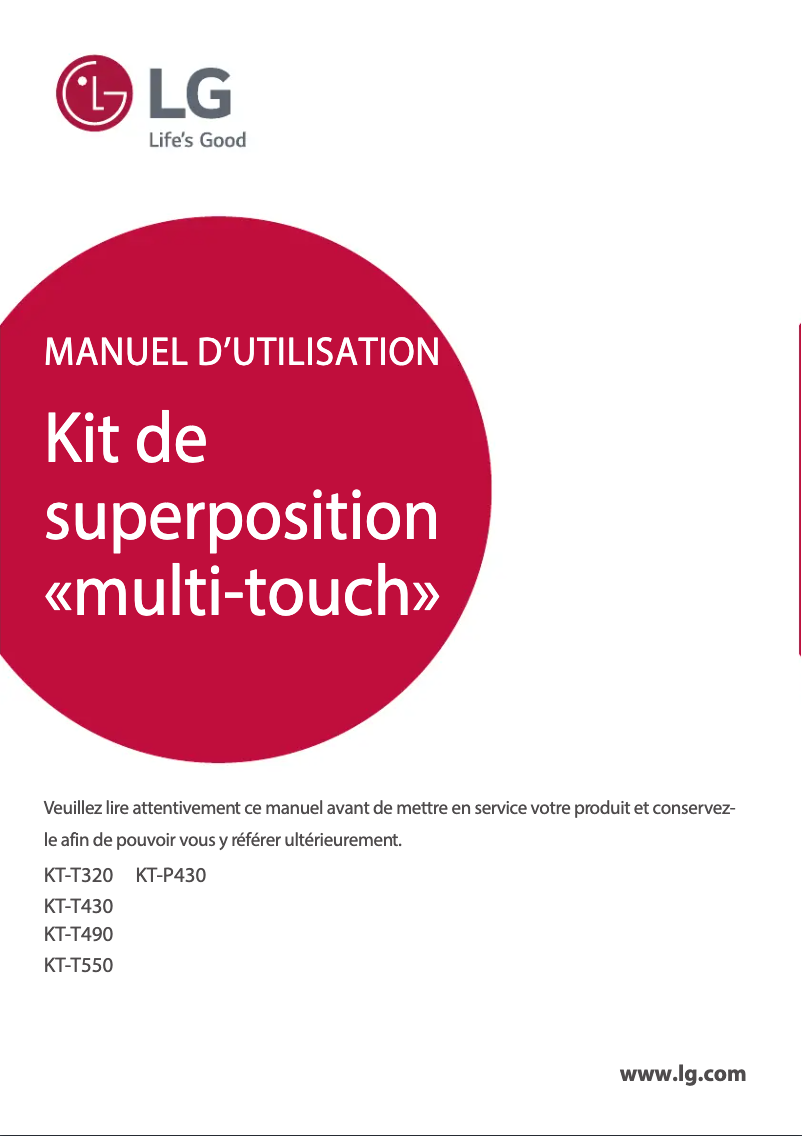 Page n°1 - Manuel utilisateur LG KT-T430