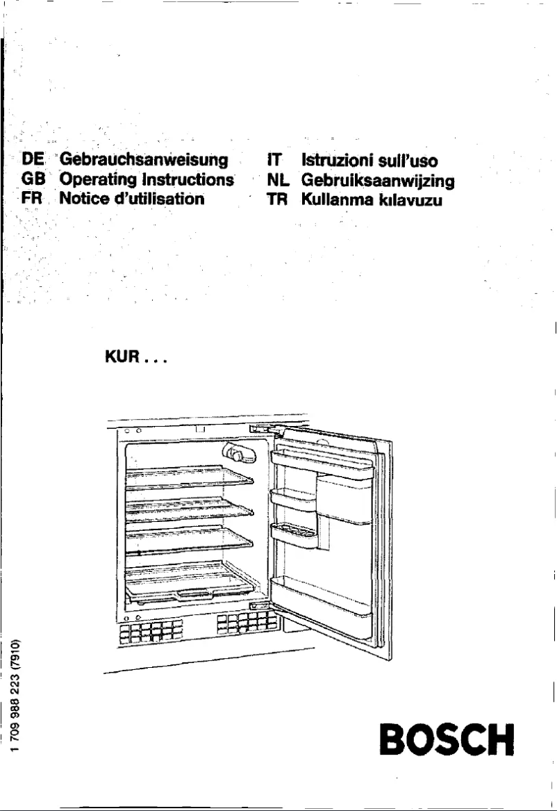 Page n°1 - Manuel utilisateur Bosch KUR18421
