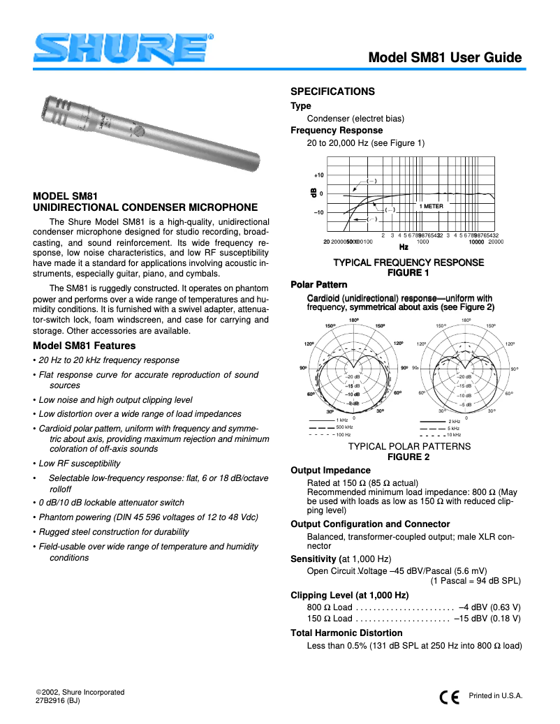 Image de la première page du manuel de l'appareil SM81