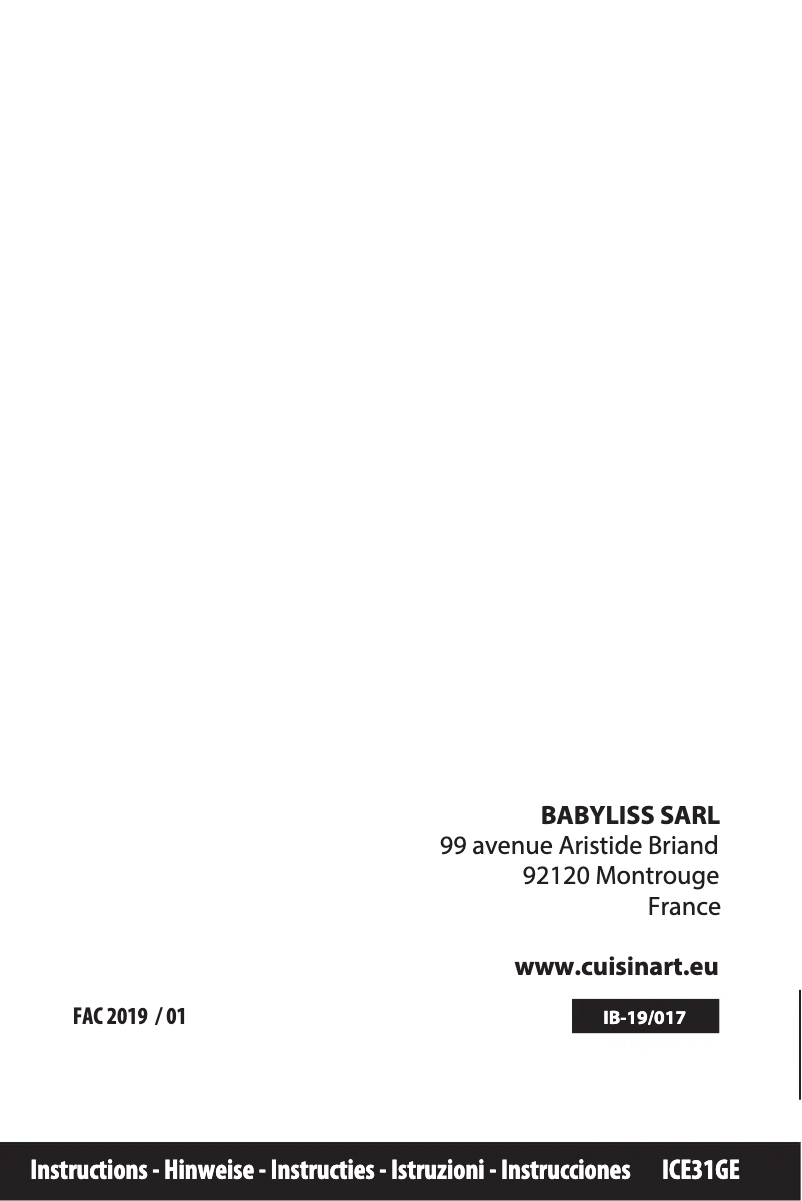 Image de la première page du manuel de l'appareil ICE-31