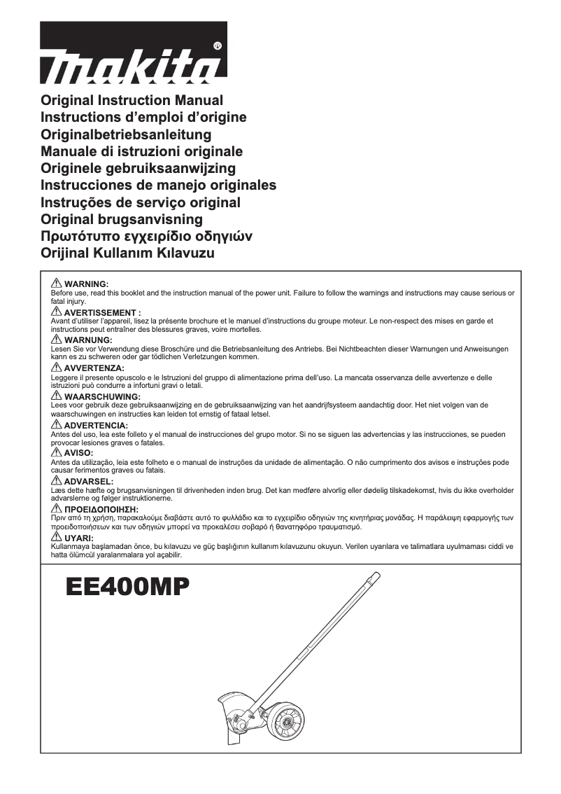 Page 1 de la notice Manuel utilisateur Makita 196752-0