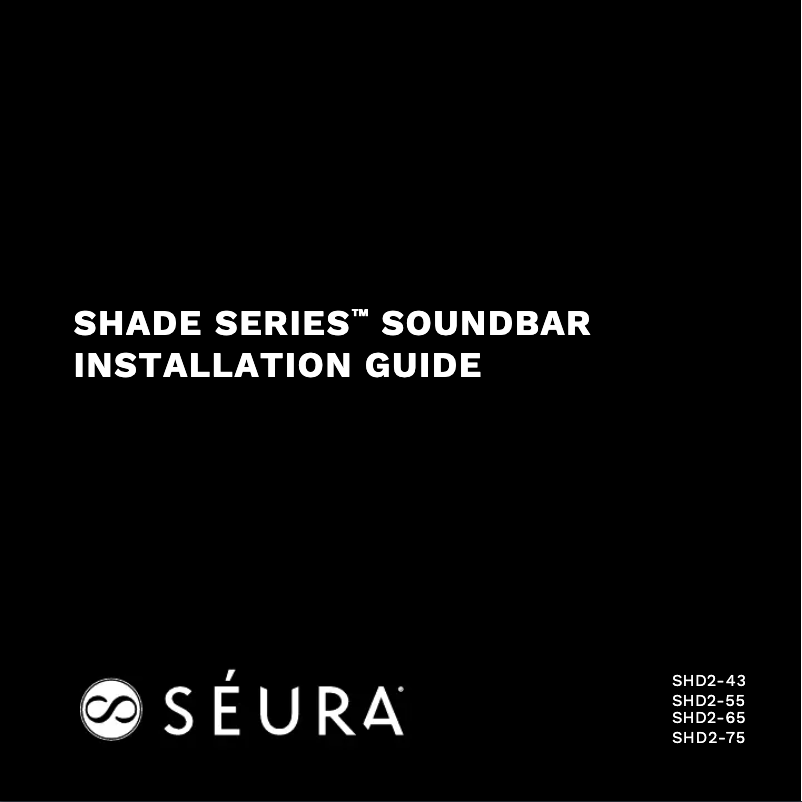Page n°1 - Guide d'installation Seura Shade SHD2-65