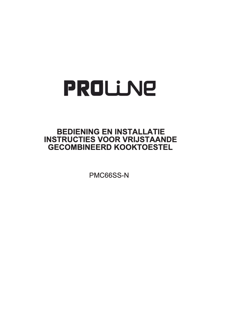 Page 1 de la notice Manuel utilisateur Proline PMC 66SS-N