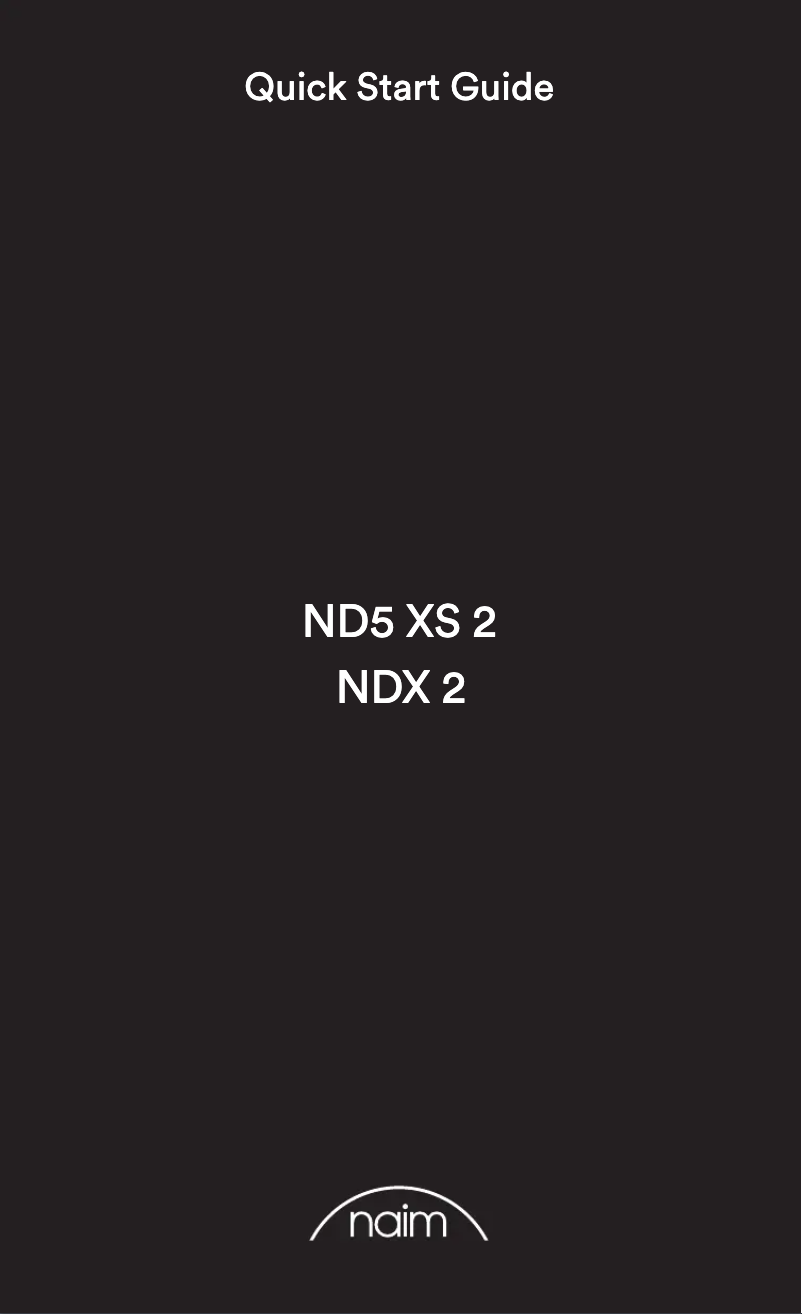 Page 1 de la notice Guide de démarrage rapide Naim ND5 XS 2