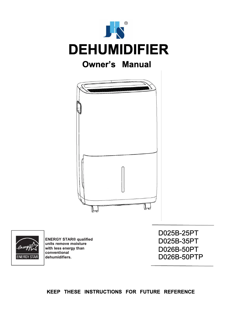 Page 1 de la notice Manuel utilisateur JHS D026B-50PT
