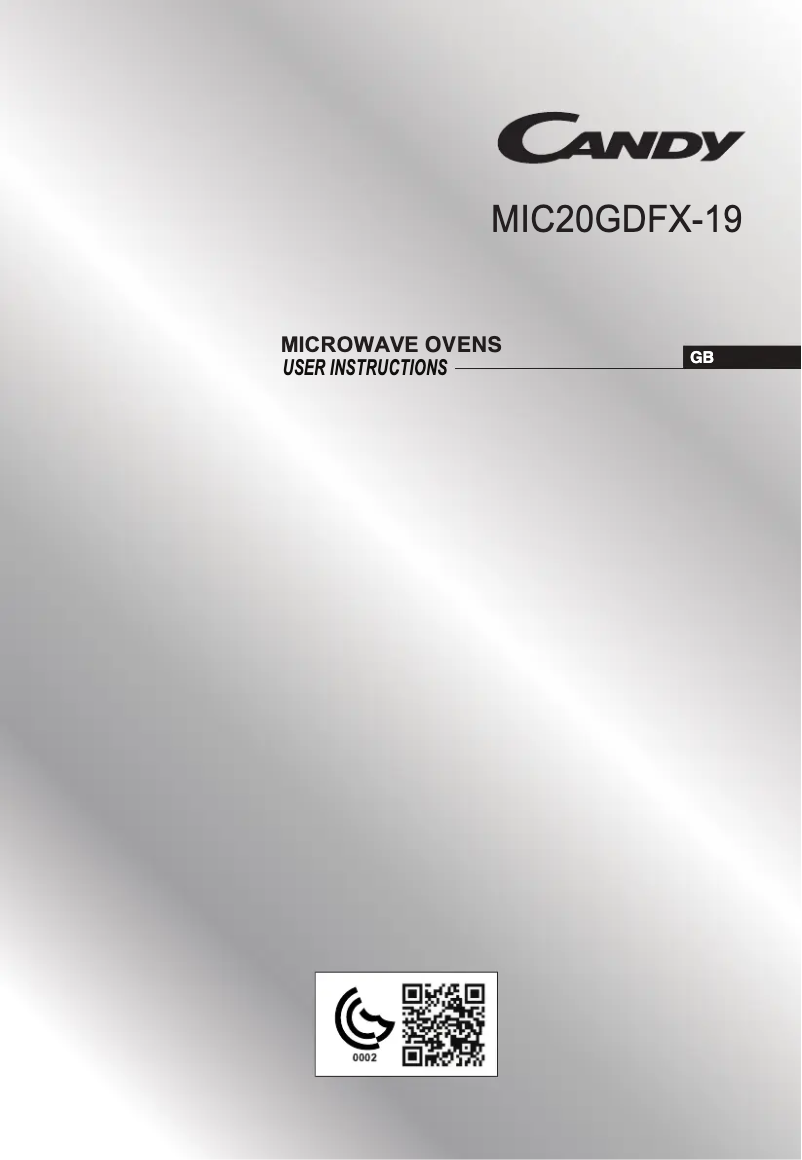 Page n°1 - Manuel utilisateur Candy MIC20GDFX-19