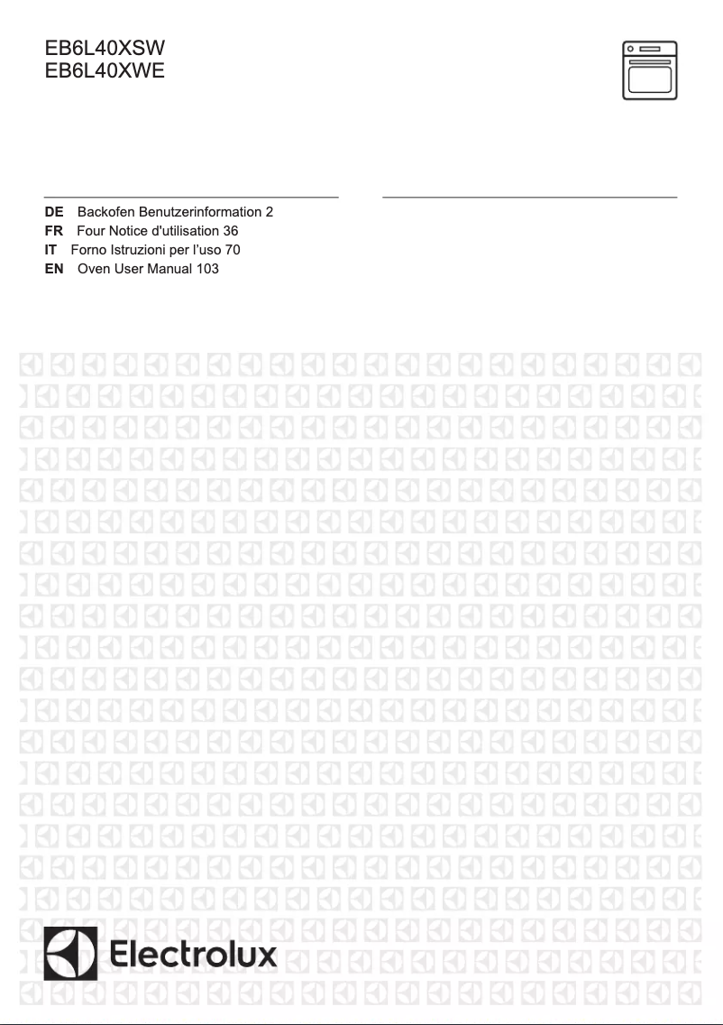 Page n°1 - Manuel utilisateur Electrolux EB6L40XSW