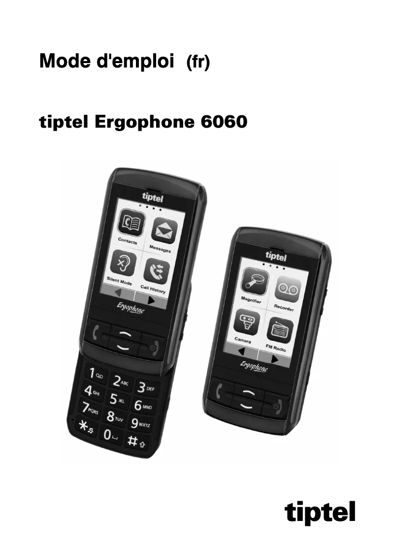 Image de la première page du manuel de l'appareil Ergophone 6060
