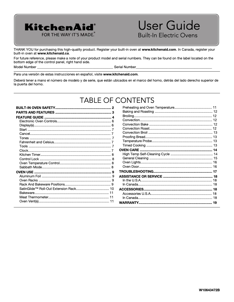 Image de la première page du manuel de l'appareil KOCE507EWH