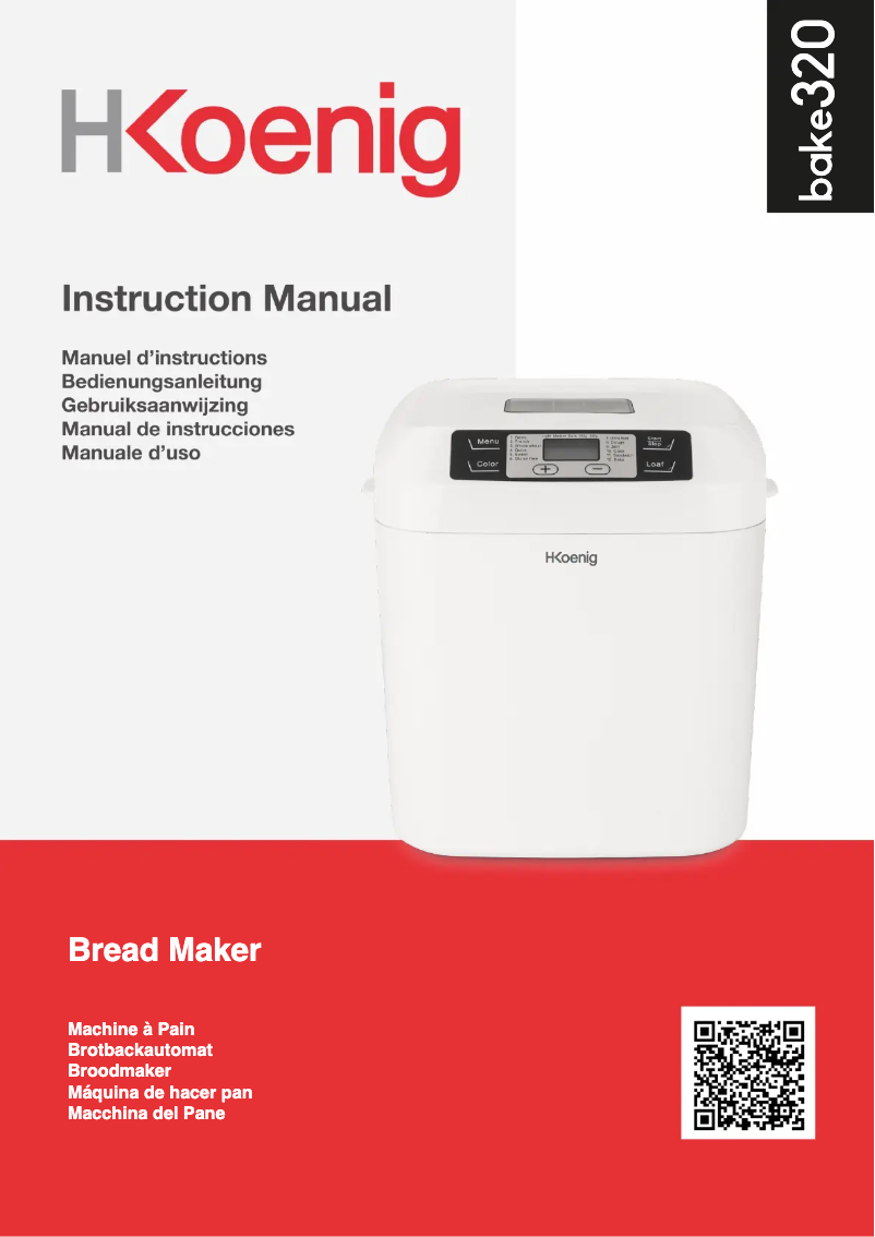 Page 1 de la notice Manuel utilisateur H.Koenig BAKE320