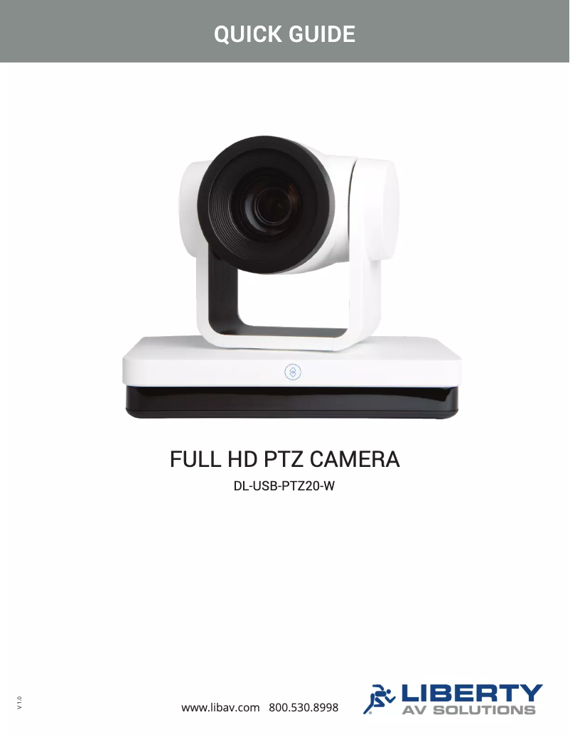 Image de la première page du manuel de l'appareil DL-USB-PTZ20-W