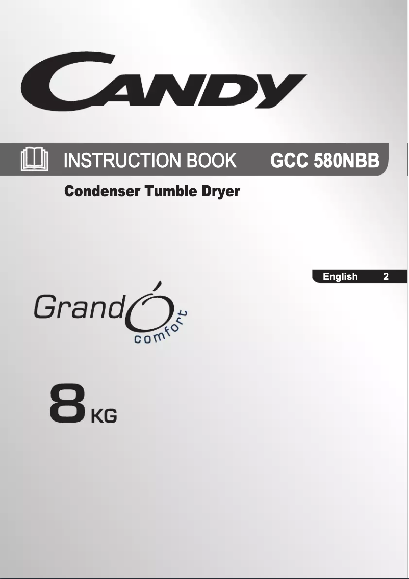 Image de la première page du manuel de l'appareil GCC 580NBB-80