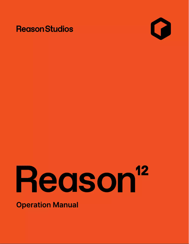 Page 1 de la notice Manuel utilisateur Propellerhead Reason 12