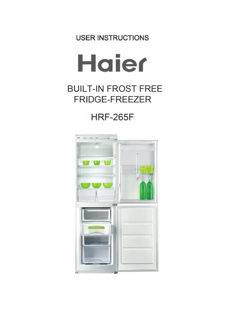 Image de la première page du manuel de l'appareil HRF-265F