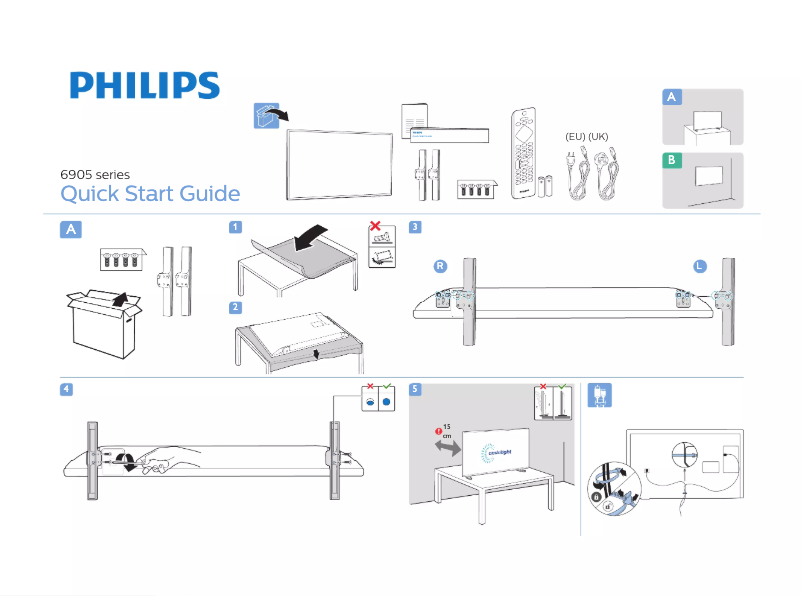 Page 1 de la notice Guide de démarrage rapide Philips 32PFS6905