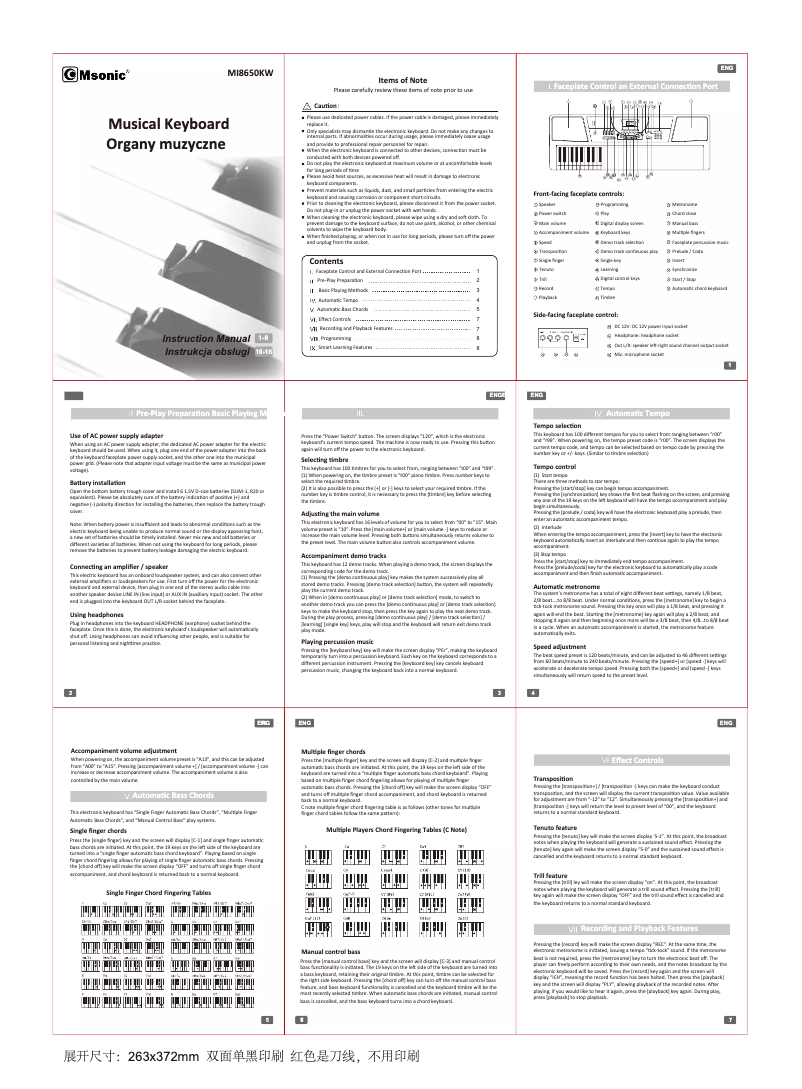 Page 1 de la notice Manuel utilisateur Msonic MI8650KW