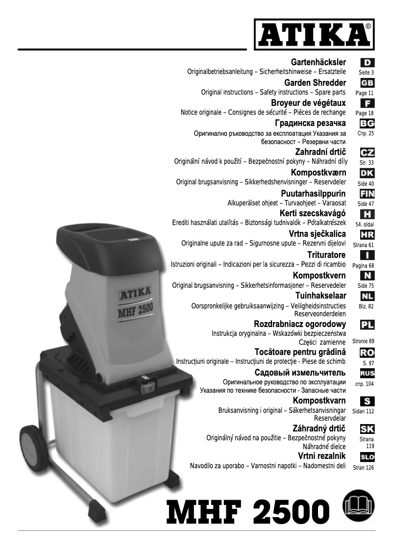 Page 1 of the manual User Manual ATIKA MHF 2500
