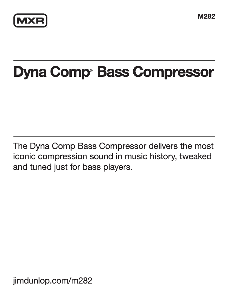 Image de la première page du manuel de l'appareil Dyna Comp M282