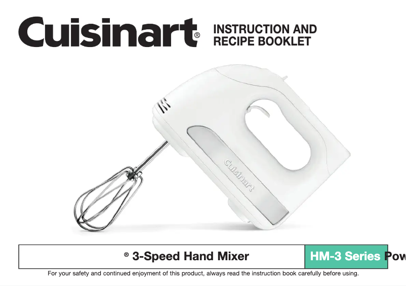 Image de la première page du manuel de l'appareil Power Advantage HM-3