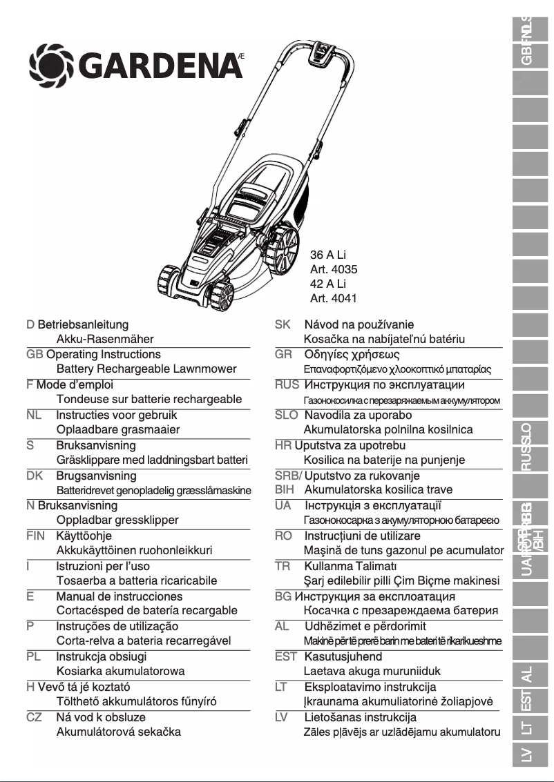 Image de la première page du manuel de l'appareil PowerMax 36 A Li