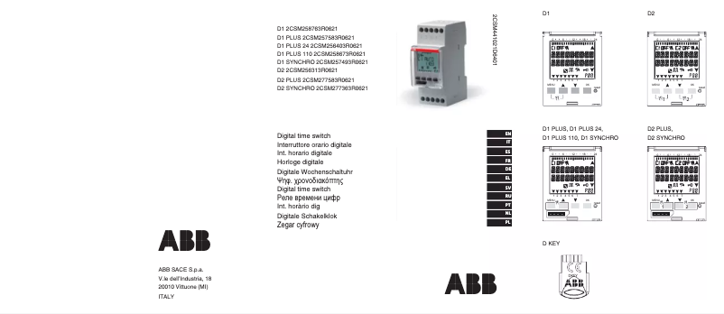 Page n°1 - Manuel utilisateur ABB D1 Plus
