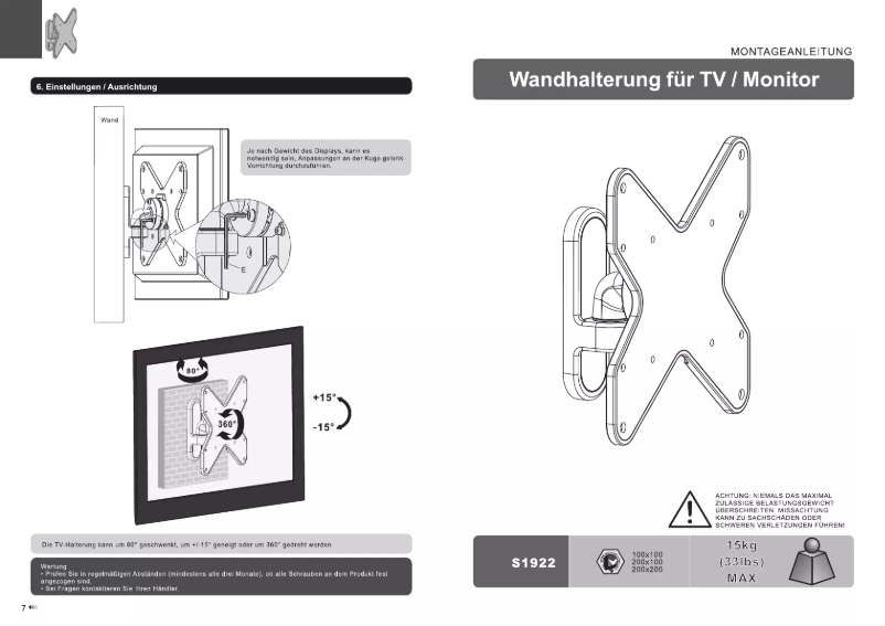 Page n°1 - Manuel utilisateur Ricoo S1922