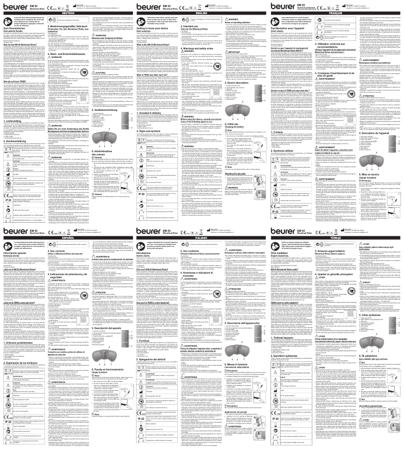 Page n°1 - Manuel utilisateur Beurer EM 50