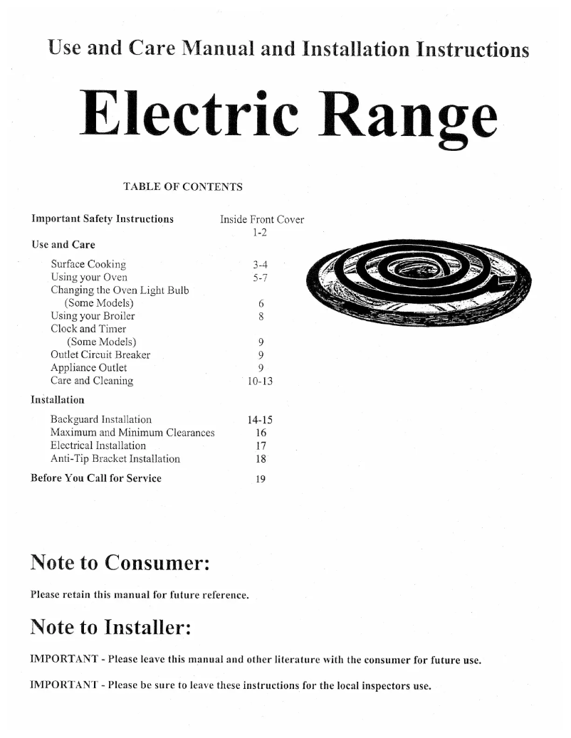 Page 1 de la notice Guide d'installation Premier SFK249TP