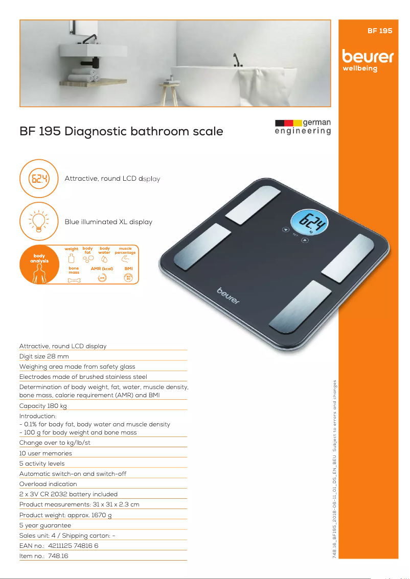 Image de la première page du manuel de l'appareil BF 195