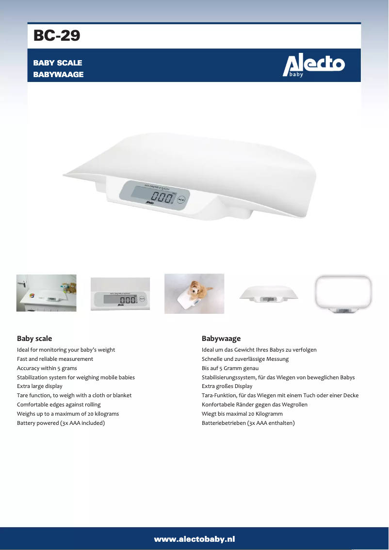 Page 1 de la notice Manuel utilisateur Alecto BC-29