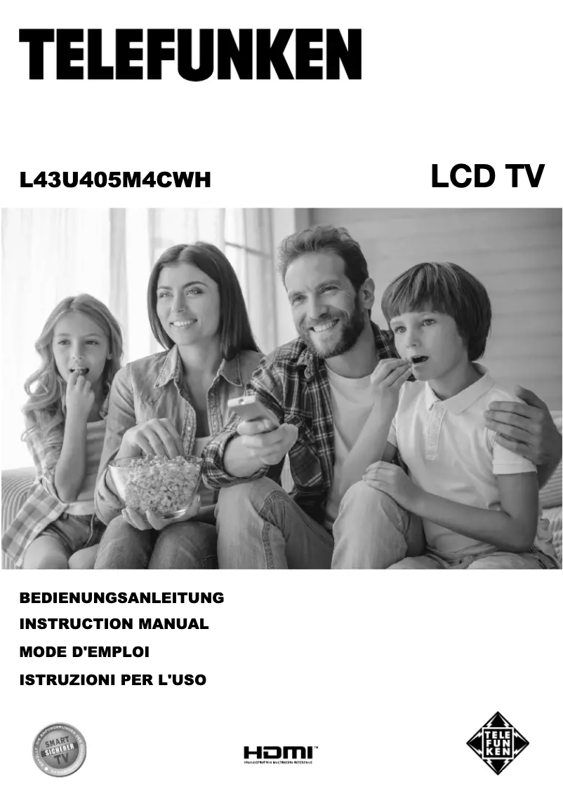 Page n°1 - Manuel utilisateur Telefunken L43U405M4CWH