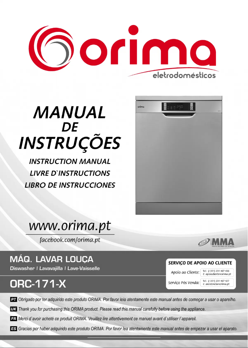 Page 1 de la notice Manuel utilisateur Orima ORC-171-X