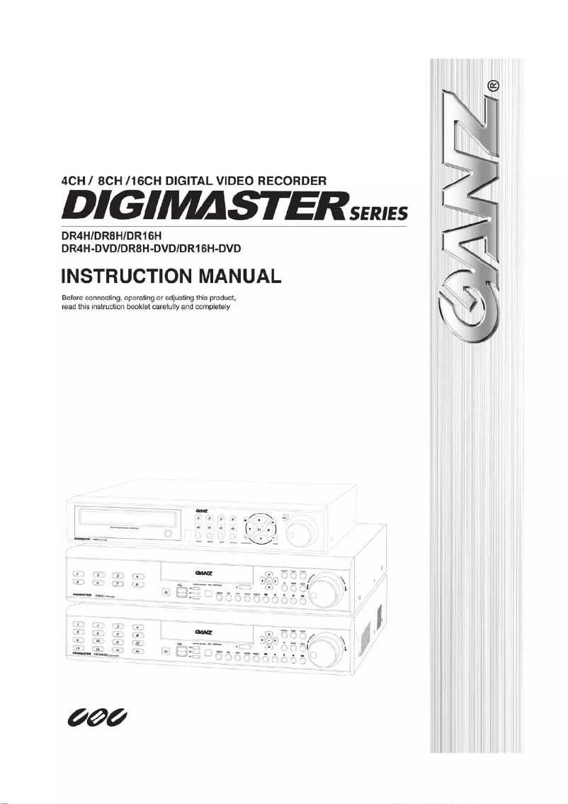 Page 1 of the manual User Manual Ganz Digimaster DR16HD