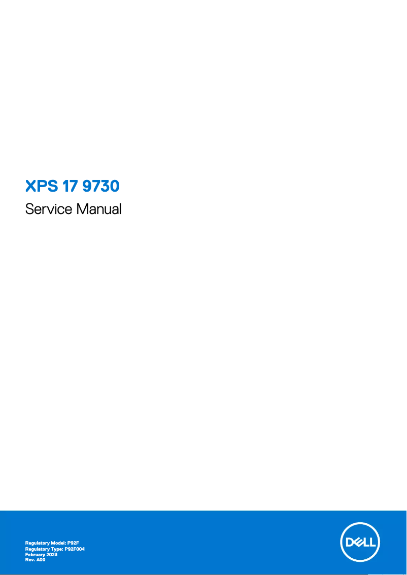 Page 1 de la notice Manuel utilisateur Dell XPS 17 9730