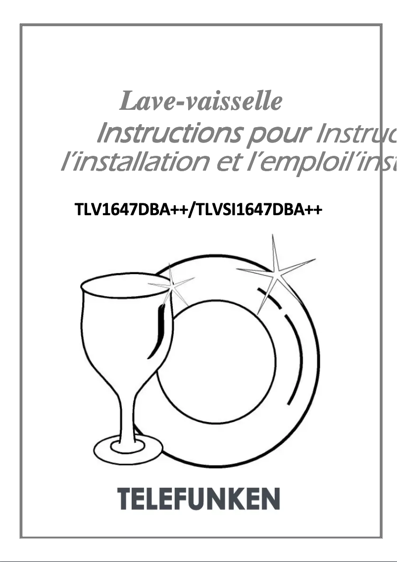 Page 1 de la notice Manuel utilisateur Telefunken TLV1647DBA++