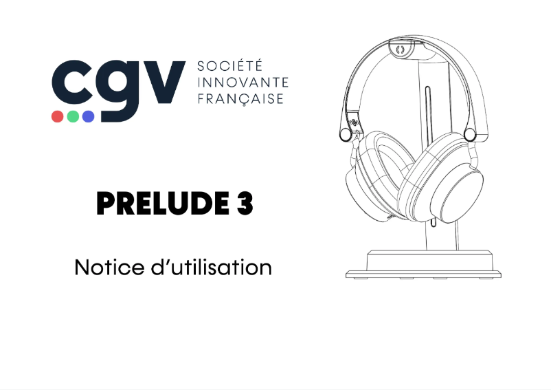 Page 1 de la notice Manuel utilisateur CGV Prelude 3