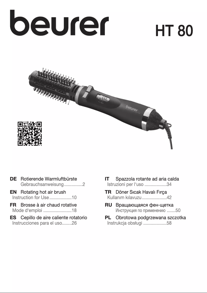 Image de la première page du manuel de l'appareil HT 80