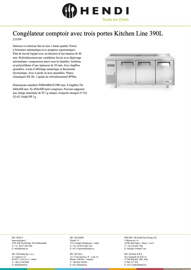 Page n°1 - Fiche technique Arktic 233399