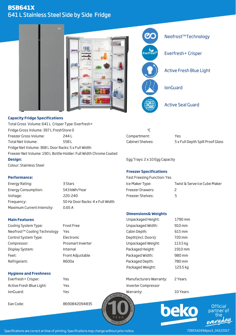 Image de la première page du manuel de l'appareil BSB641X