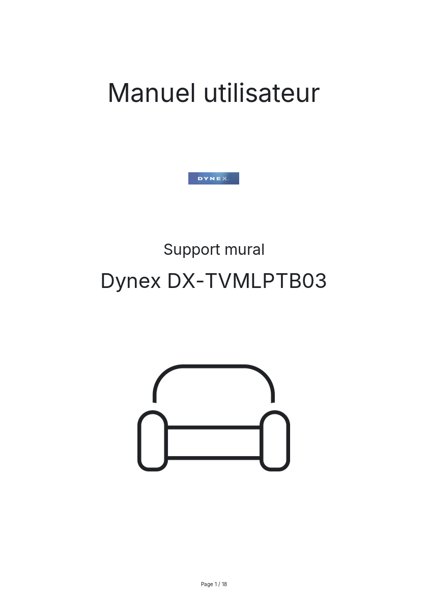 Image de la première page du manuel de l'appareil DX-TVMLPTB03