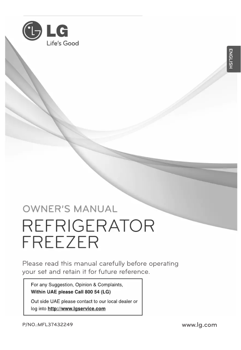 Image de la première page du manuel de l'appareil GR-B399BVQ