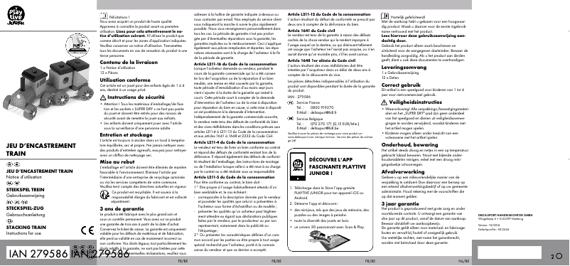 Page 1 de la notice Manuel utilisateur Playtive IAN 279586