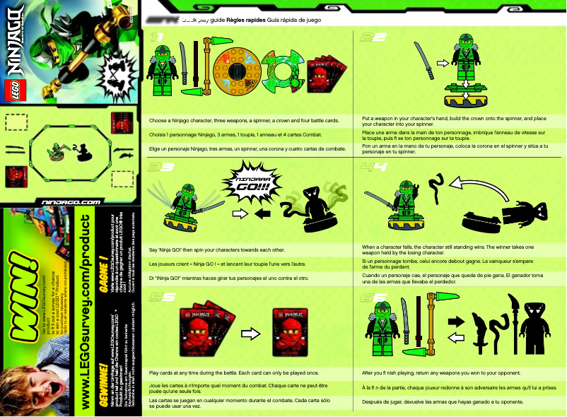 Page 1 de la notice Manuel utilisateur Lego Ninjago 9574
