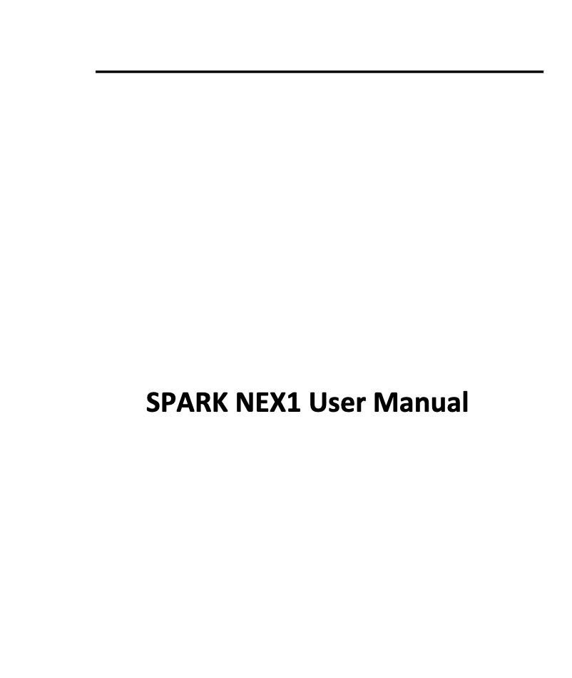 Page 1 de la notice Manuel utilisateur Lava Spark Nex 1