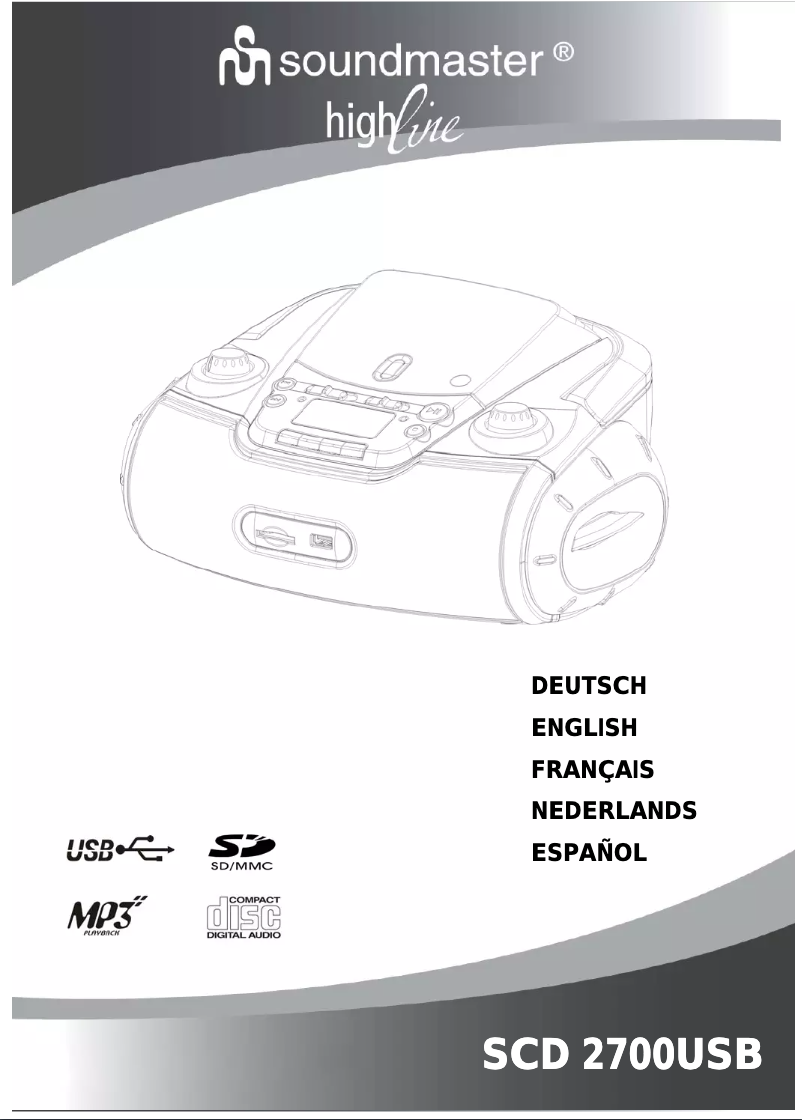 Image de la première page du manuel de l'appareil SCD 2700USB