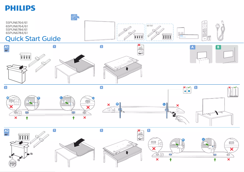Imagen de la primera página del manual del dispositivo 65PUN6764